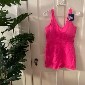 Vibrant Pink Sleeveless Romper